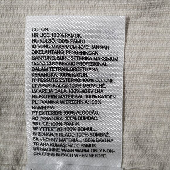 H&M Men's Size Medium Full Zip Beige 100% Cotton Corduroy Jacket - Picture 5 of 9